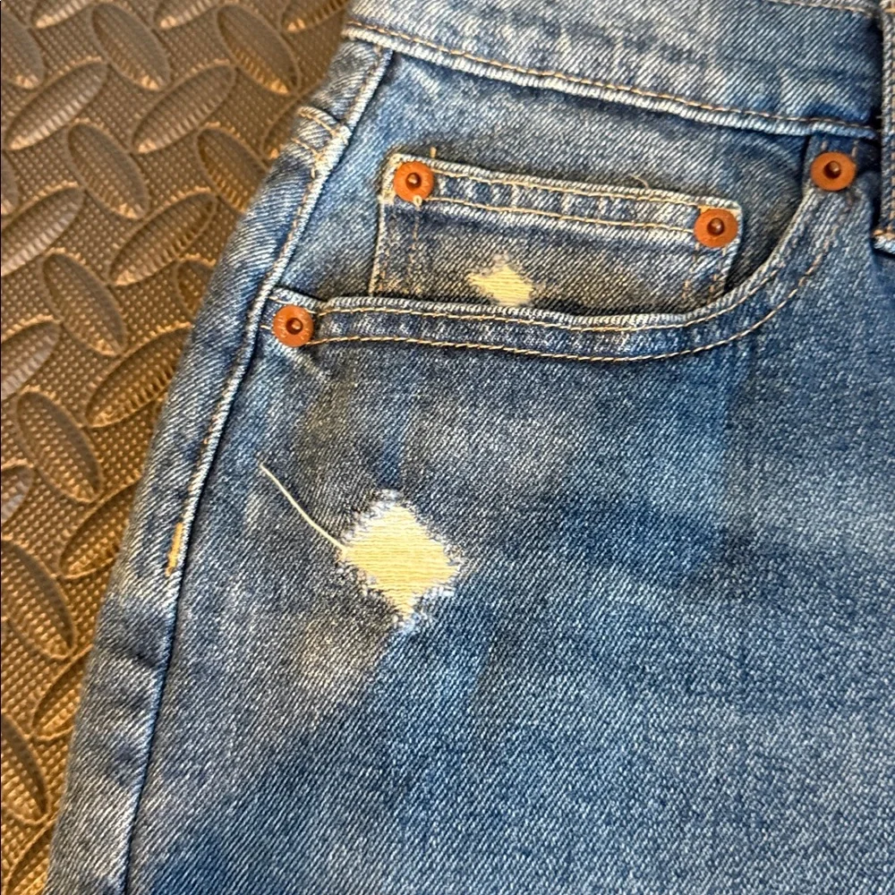 GAP Women's Blue Distressed Mini Skirt - Picture 3 of 5